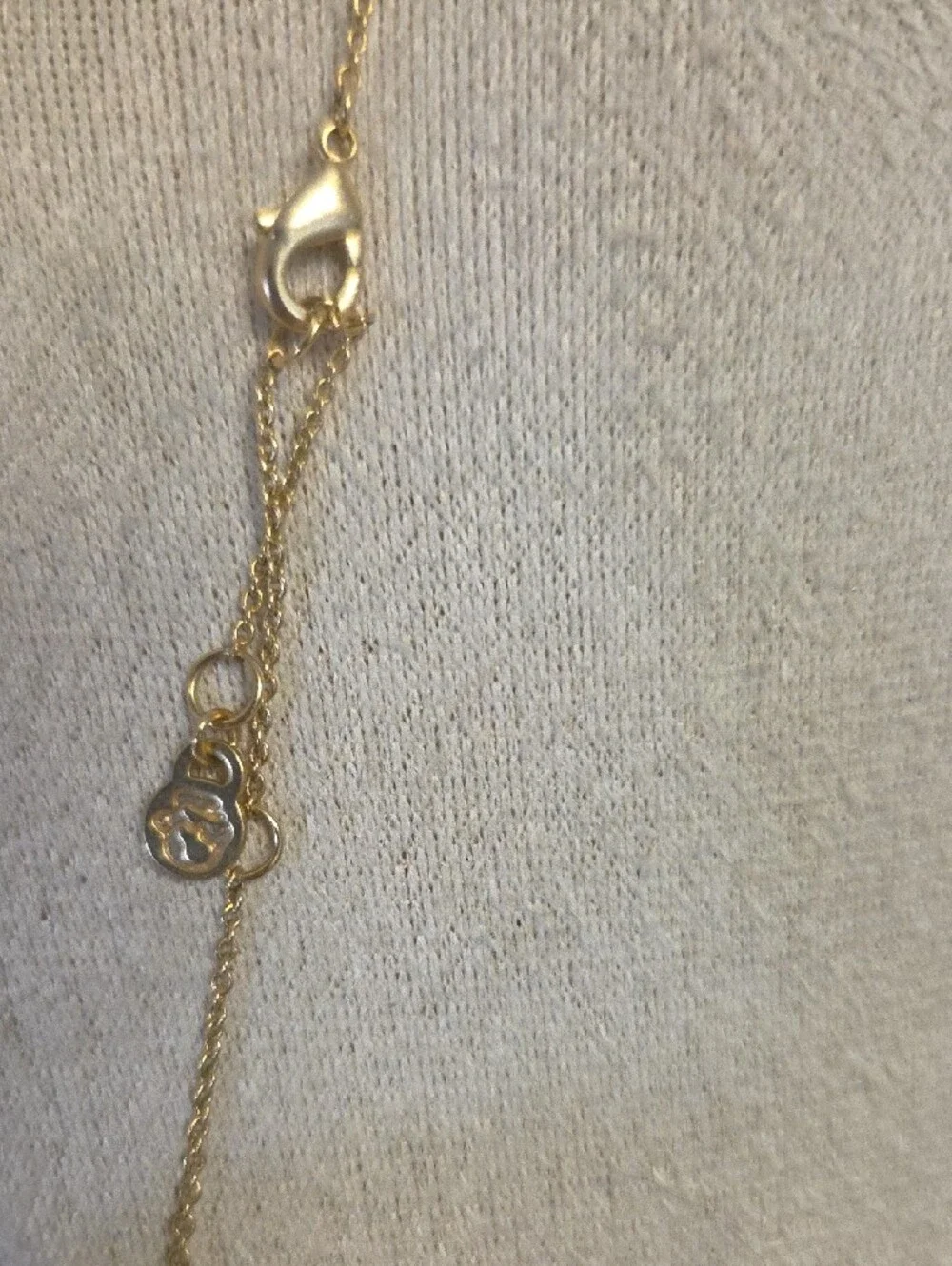 Spartina 449 Gold Flower Necklace Mother of Pearl Enamel.